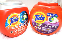 Tide PODS Detergent Pacs, 4-n-1 Ultra Oxi, and 3-n-1 HE Compatible 74 Count LOT