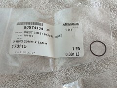 Minuteman Genuine Parts 173176, 173115, 875009 O-Rings & Bearing Vacuum Parts
