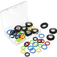 48 Pieces O-Ring Power Pressure 1 inches, Blue, Red, Green, Black, Yellow
