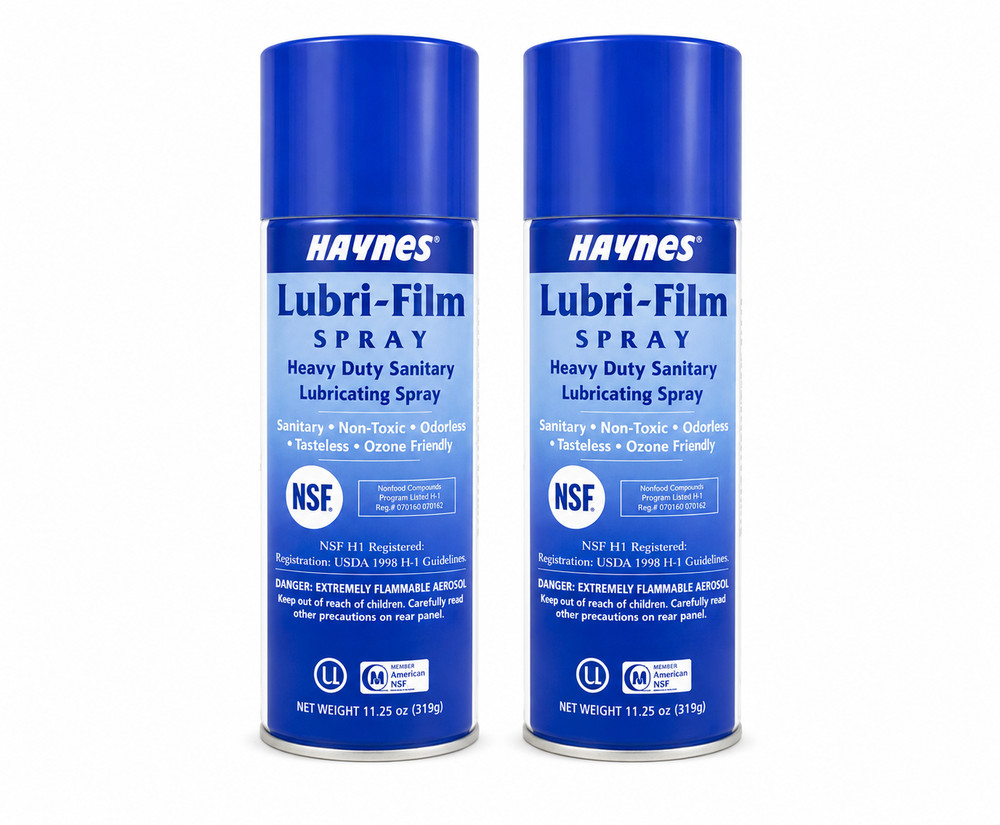 Haynes Lubri-Film Food Lubricant Spray – Heavy Duty PFTE Aerosol – 11.25oz 2pack