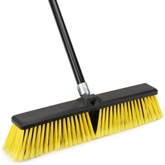 Kefanta 18 Inches Push Broom Outdoor- Heavy Duty Broom 63 Long Handle For Deck