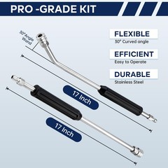 GALELEOPARD Pressure Washer Extension Wand, Short 17 inches, Black