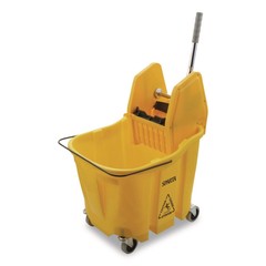 Carlisle 4690404 35 qt OmniFit Mop Bucket with Down Press Wringer – Yellow New