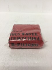 100 NEW Red Biohazard Waste Bags 10 Gallon Labeled, Medical Grade FREE SHIPPING