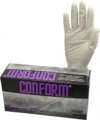 100 Pack Ansell 69-210-L Disposable Gloves, 5 mil, Latex