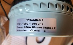 Vacuum Motor 116336‑00 116336‑01 120V 2‑Stage 5.7” Peripheral Bypass Used Dent