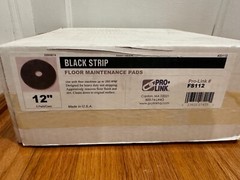 Set of 5 Pro Link FS112 Black Strip 12″ Floor Maintenance Pads Case NOS