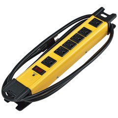 6-Outlet Power Strip 6′ Cord 14/3 Lighted Switch 1200 Joule surge 15A 1875W ETL