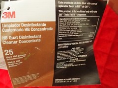 Lot of THREE(3) – 3M HB QUAT 25L – Disinfectant Concentrate Cleaner 2 LITER Size