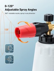 AstroAI Foam Cannon, Heavy Duty Car Blaster Wide Neck 1L, as the picture