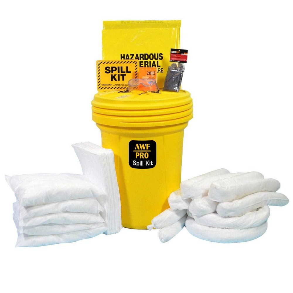 30 Gallon Oil Only Spill Kit, Pro Grade, 81 Pieces: Pads, Pillows, & Socks
