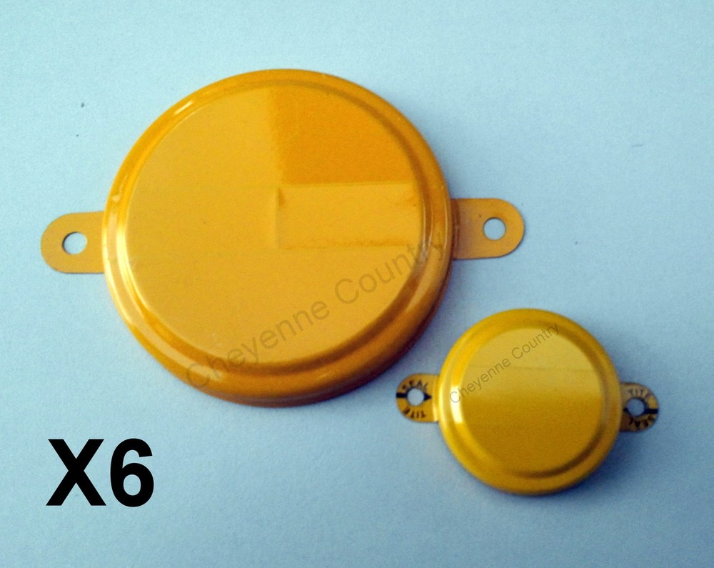 2″ & 3/4″ Metal Capseal Yellow Package of 6
