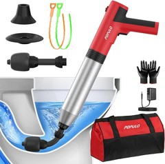 Electric Toilet Plunger, Air Power High Pressure Drain Clog Remover – Heavy Duty