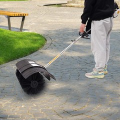 Gas Power Nylon Brush Broom Sweeper Artificial Grass Driveway Turf Snow Clean