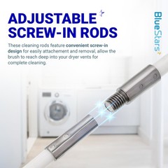 Upgraded 60-Feet Dryer Vent Cleaner Kit with Drill Attachment — As Pictured