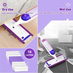 Power Mop Pads Refills for Swiffer PowerMop Multi-Surface Mopping Pad Purple