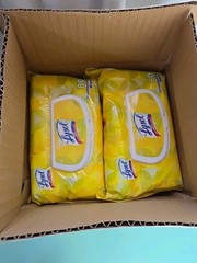 Lot Of (6) 80ct Flat Packs Lysol Lemon & Lime Blossom Scent Disinfecting Wipes