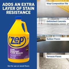 Zep Stain Resistant Floor Sealer – 1 Gallon (Case of 2) ECZUFSLR1282 – Durable,