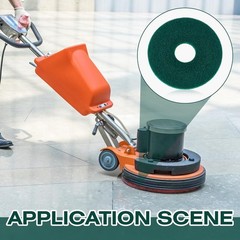 Mayjoydiy 3Pcs Green Round Scrub Pads For Floor Buffer Machine Floor Round