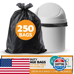 Plasticmill Heavy Duty Trash Bags – Black Garbage Bags – Plastic Trash Bags –