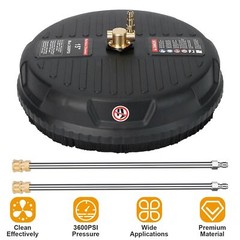 15″ Pressure Washer Surface Cleaner with 2 Extension Wand Quick Connect 3600PSI