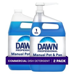 Dawn PRO Manual Pot and Pan Detergent, Dish Soap 128 Fl Oz (Pack of 2), Blue
