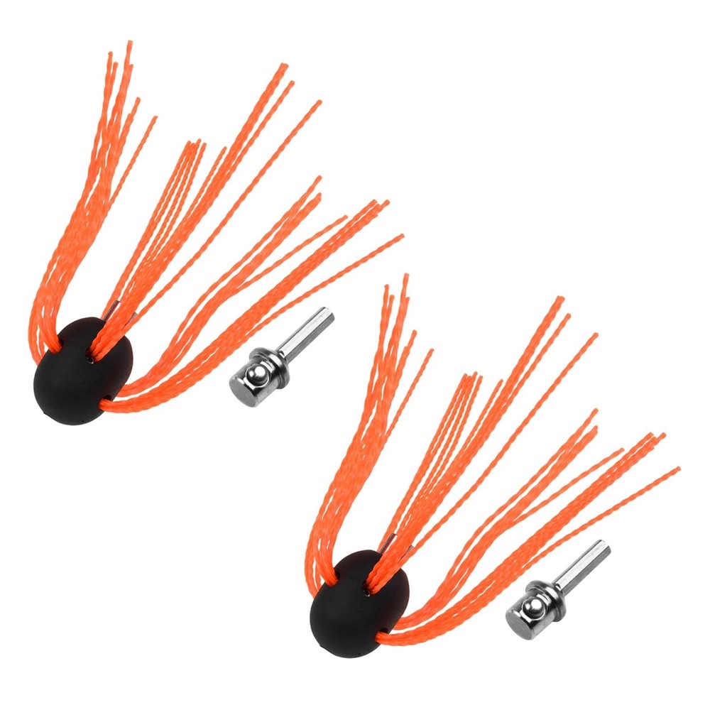 Aluminum Chimney Power Brush, Rotary Sweep Brush 2pcs Orange