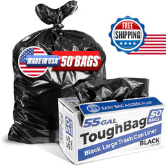 Toughbag 55 Gallon Trash Bags 55-60 Gallon Trash Bags Heavy Duty 50 –