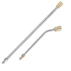 2Pcs Pressure Washer Extension Wand, Extension Lance (15″/38cm) + 30°Curved