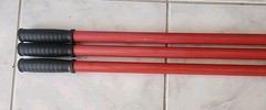 ABCO ct 08006 Commercial Mop Pole Handle 54″ x 1″ Red Set Of 3 Grease Beater