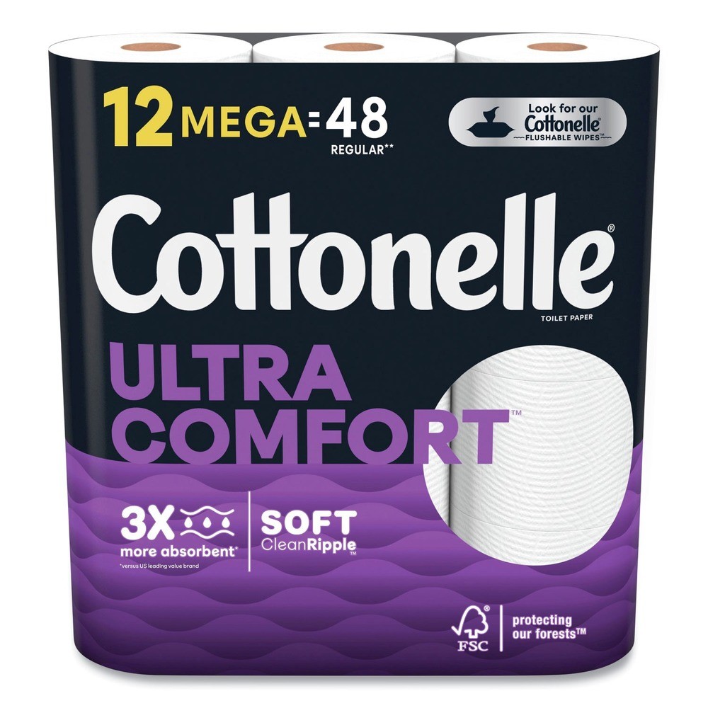 Cottonelle 55494 Soft Mega Rolls Ultra ComfortCare Toilet Paper (48/CT) New