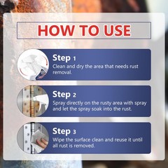 2Pcs Meigline Rust Remover, Highly Concentrated Rust Remover for Metal, Rust