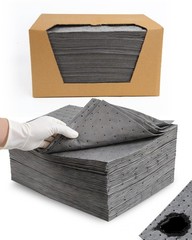100 Pack 13″x9.8″ Oil Absorbent Mat Pad New Upgrade | Heavy-Duty 9.8×13 Inch