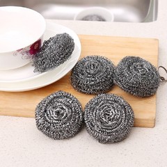 KTOJOY 6 Pack Stainless Steel Wool Scrubber, Scrubbing Scouring 3*1.4, Silver