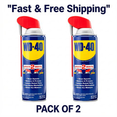 Classic WD-40 Formula, Multi-Use Product with Smart Straw Sprays 2 Ways- 2 Pack