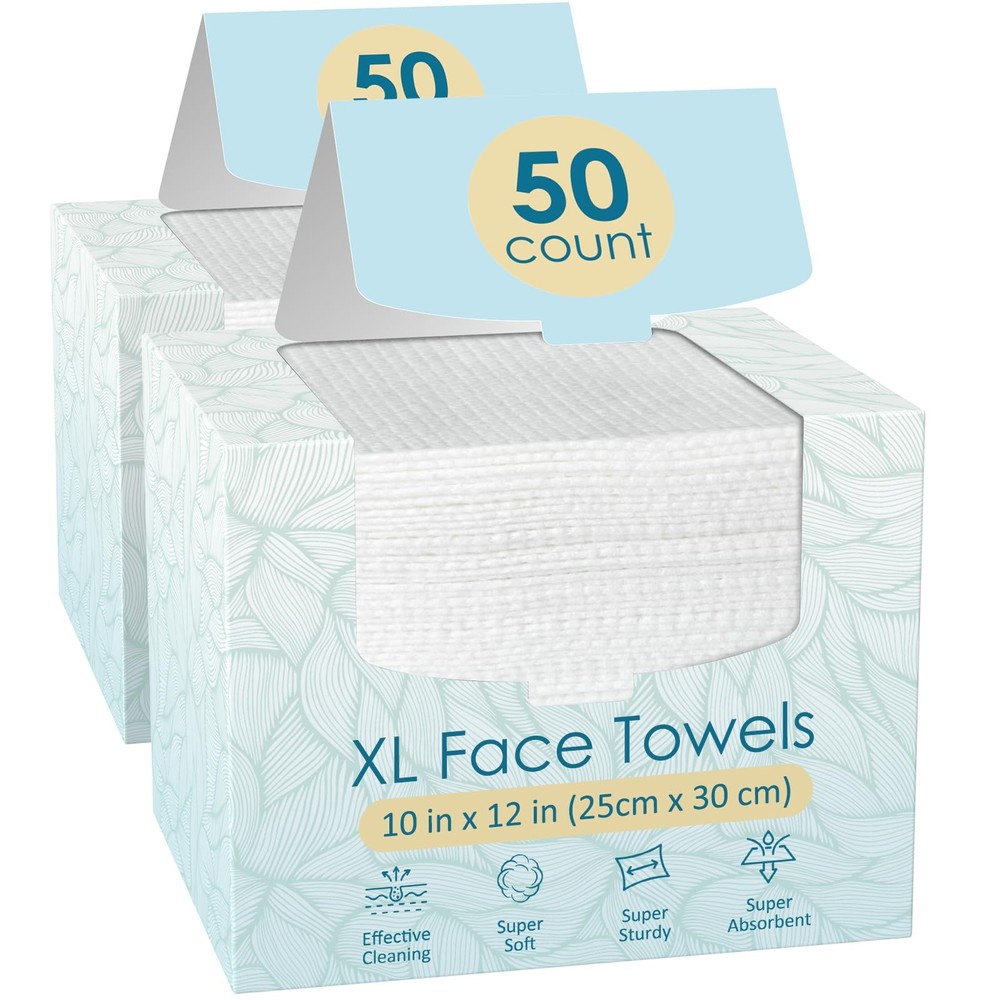 Fygrip 2 Pack of 50 count XL Disposable Face 50 Count (Pack 2), White