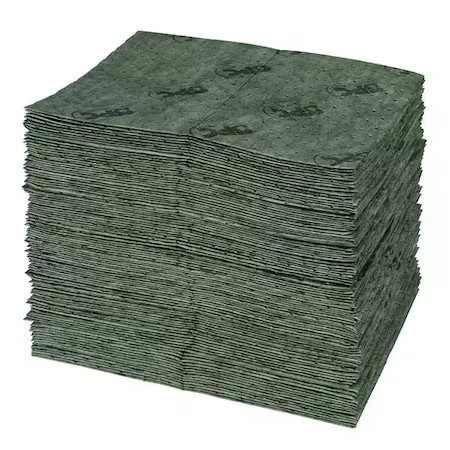 Brady Uxt300 Sorbent Pad, 17 Gal, 15 In X 19 In, Universal, Gray, Polypropylene