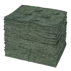 Brady Uxt300 Sorbent Pad, 17 Gal, 15 In X 19 In, Universal, Gray, Polypropylene