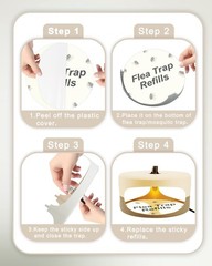 20 Pack Flea Trap Refill Glue Boards 7.1″ Sticky Pads for Flea Bed Bug Traps