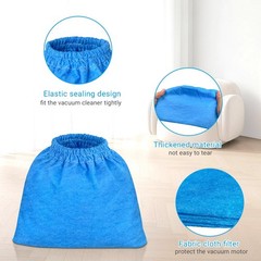6 Pack VRC5 Filter Bags & 2 Pcs VFF51 Foam vrc5 cloth filter bag(blue)