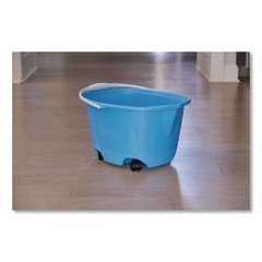Quickie EZ-Glide Bucket on Wheels, 5 qt, Blue