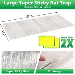 12 Pack Large Super Sticky Glue Traps for Mice and Rats, Rat Mouse White