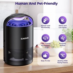 CAGVG Fly Trap Indoor, Fruit Traps for Indoors Flying Insect Gnat Black
