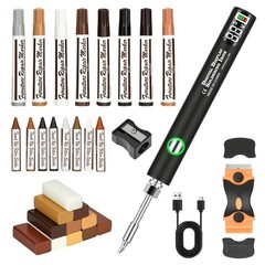 Wood Furniture Repair Kit – Includes Wax Melting Tool, Hard Filler, Black