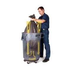 Rubbermaid 20 Gal Green Round Trash Can Polyethylene, 22.88″ High