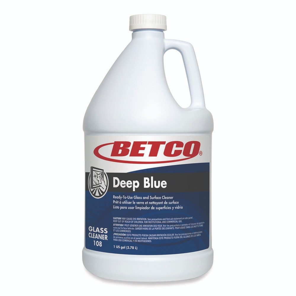 BETCO 108 Deep Blue Glass and Surface Cleaner Ready-to-Use 3.78 Liters/1 Gallon