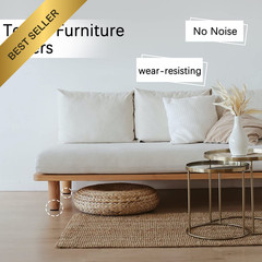Piutouyar 12Pcs 1″ Square Teflon Furniture Sliders Self Stick Hardwood Glides
