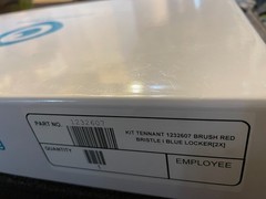 Tennant OEM 1232607 I-mop XL Red Brush Set Of 2 Each Brush 9in.