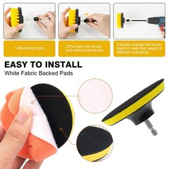 48 Pcs Drill Brush Attachments Set, Scrub Pads & Sponge & Colorful