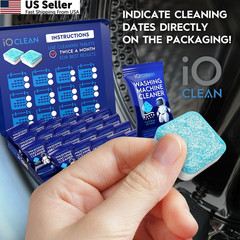 iO CLEAN Washing Machine Cleaner Descaler Tablets, 24 1 Count (Pack of 24)